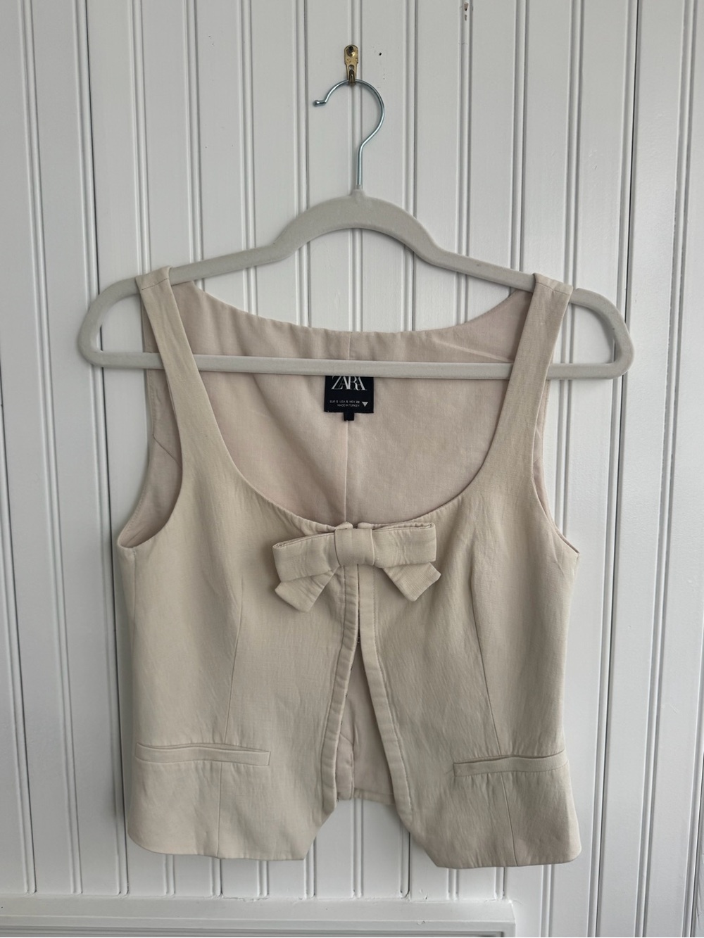 ZARA Cream Bow SET - Picture 1 of 7
